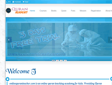 Tablet Screenshot of onlinequranteacher.com